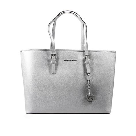 michael kors kleine silberne tasche|Michael Kors silver purses.